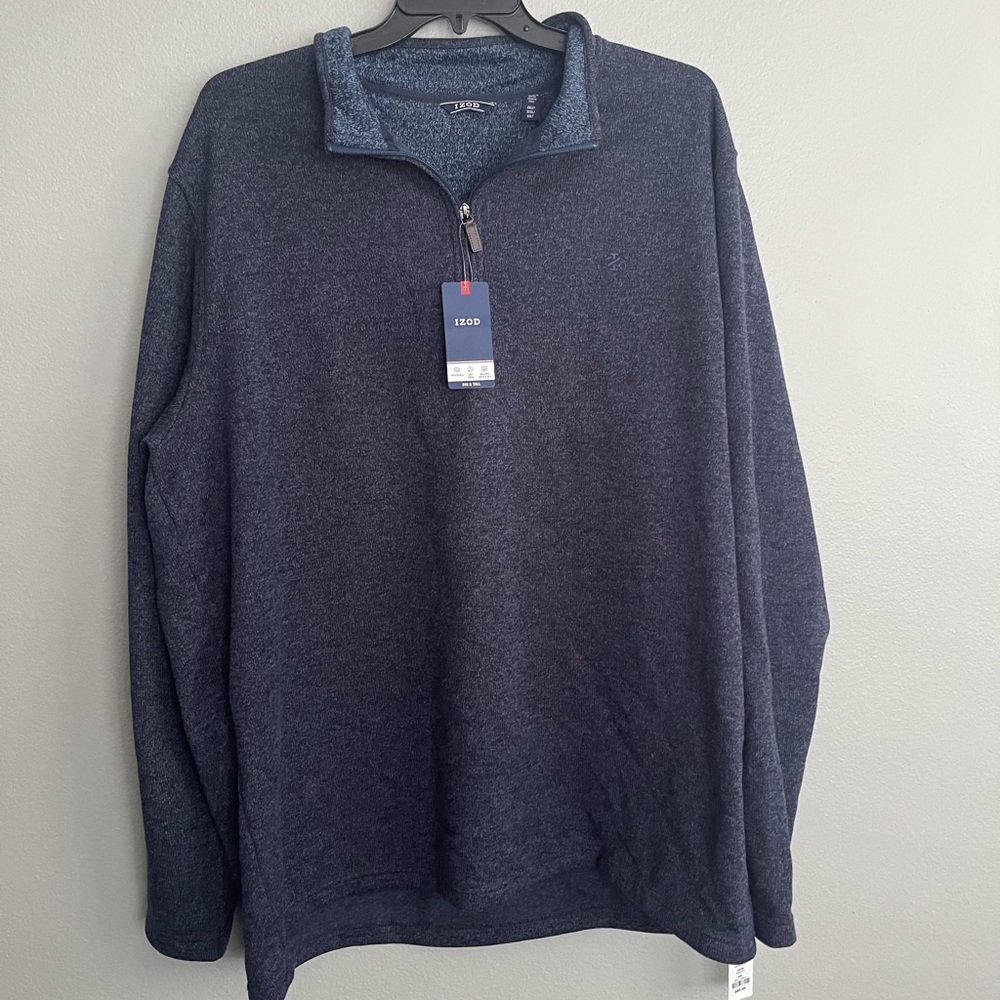 Izod 3XLT Navy Blue Heather Pullover - Brand New with Tags